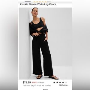 Gap Crinkle Gauze wide leg pants